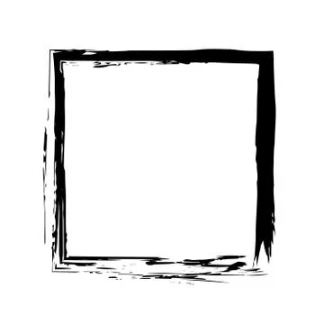 Square frame brush vector grunge paint watercolour ink Ilustración de archivo