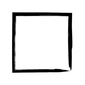 Square frame brush vector grunge paint watercolour ink Stock Illustration