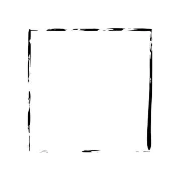 Square frame brush vector grunge paint watercolour ink Stock Illustration
