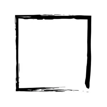 Square frame brush vector grunge paint watercolour ink Stock Illustration