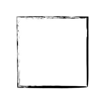 Square frame brush vector grunge paint watercolour ink Stock Illustration