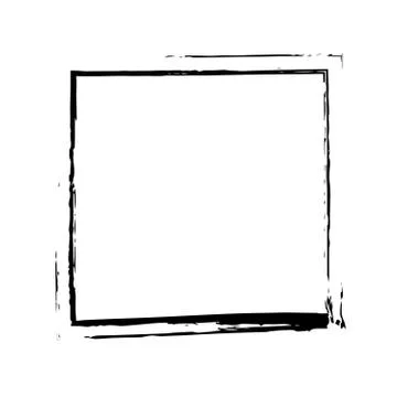 Square frame brush vector grunge paint watercolour ink Stock Illustration