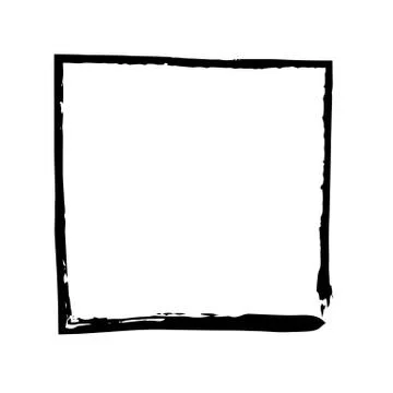 Square frame brush vector grunge paint watercolour ink Stock Illustration