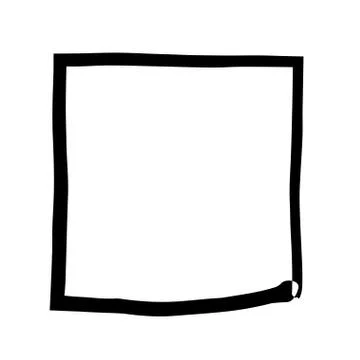 Square frame brush vector grunge paint watercolour ink Stock Illustration