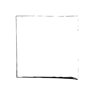 Square frame brush vector grunge paint watercolour ink Ilustración de archivo