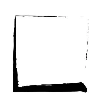 Square frame brush vector grunge paint watercolour ink Stock Illustration