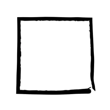 Square frame brush vector grunge paint watercolour ink Stock Illustration