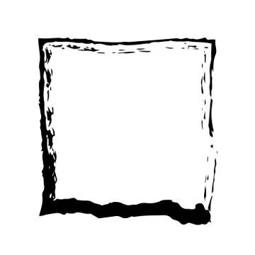 Square frame brush vector grunge paint watercolour ink Stock Illustration