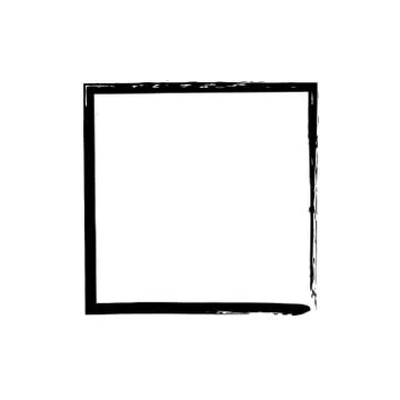 Square frame brush vector grunge paint watercolour ink Stock Illustration