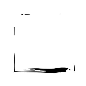 Square frame brush vector grunge paint watercolour ink Stock Illustration