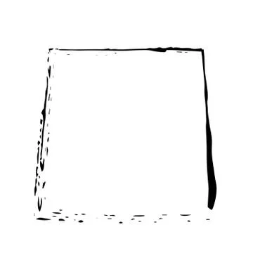 Square frame brush vector grunge paint watercolour ink Stock Illustration