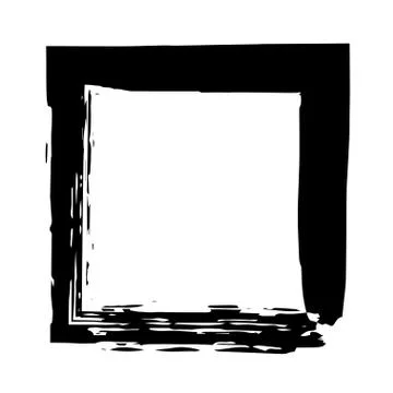 Square frame brush vector grunge paint watercolour ink Stock Illustration