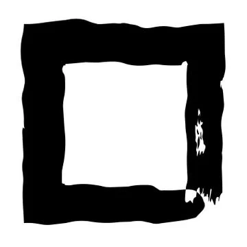 Square frame brush vector grunge paint watercolour ink 스톡 일러스트