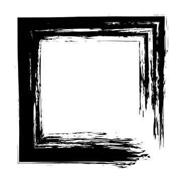 Square frame brush vector grunge paint watercolour ink Stock Illustration