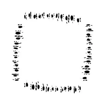 Square frame brush vector grunge paint watercolour ink Stock Illustration