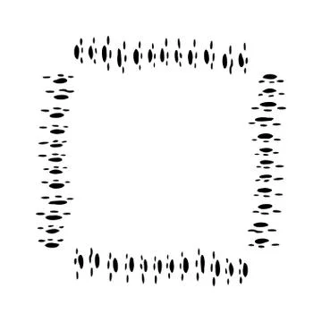 Square frame brush vector grunge paint watercolour ink Ilustración de archivo