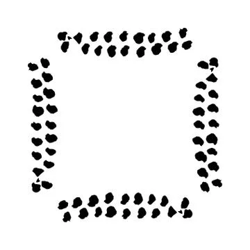 Square frame brush vector grunge paint watercolour ink 스톡 일러스트