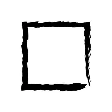 Square frame brush vector grunge paint watercolour ink 스톡 일러스트