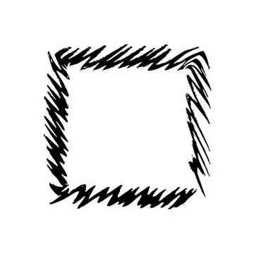 Square frame brush vector grunge paint watercolour ink Stock Illustration