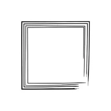 Square frame brush vector grunge paint watercolour ink Stock Illustration