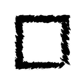 Square frame brush vector grunge paint watercolour ink Stock Illustration