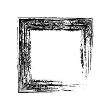 Square frame brush vector grunge paint watercolour ink Stockillustratie