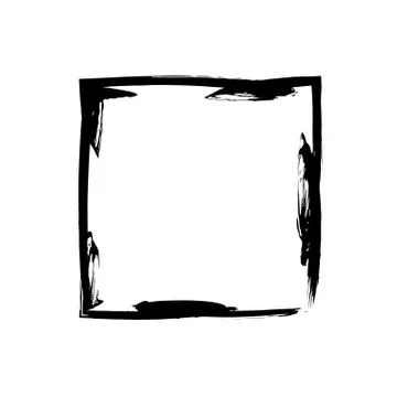Square frame brush vector grunge paint watercolour ink Ilustración de archivo