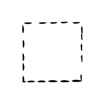 Square frame brush vector grunge paint watercolour ink Stock Illustration