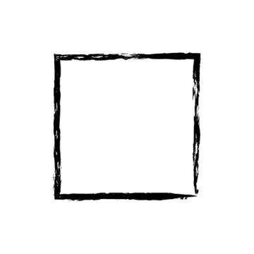 Square frame brush vector grunge paint watercolour ink 스톡 일러스트