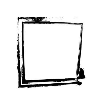 Square frame brush vector grunge paint watercolour ink 스톡 일러스트
