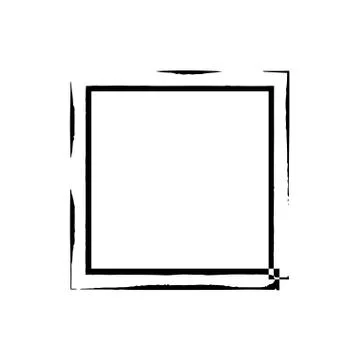 Square frame brush vector grunge paint watercolour ink Stock Illustration