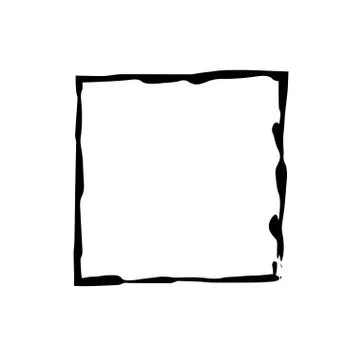 Square frame brush vector grunge paint watercolour ink Stock Illustration