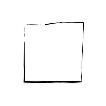 Square frame brush vector grunge paint watercolour ink Stock Illustration