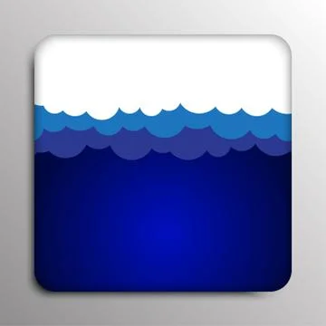 Square frame. Clouds on a dark blue background. Stock Illustration