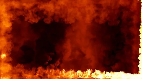 Square frame for content of blazing red lines of fire 스톡 일러스트