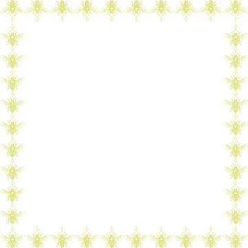 Square frame of cute honey bee animal. Honey bee vector illustration Stock Illustration