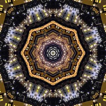Square frame Design pattern made from the San Francisco skyline Foto stock