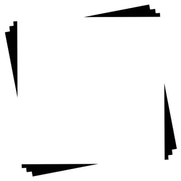 Square frame element with white space. Monochrome 스톡 일러스트