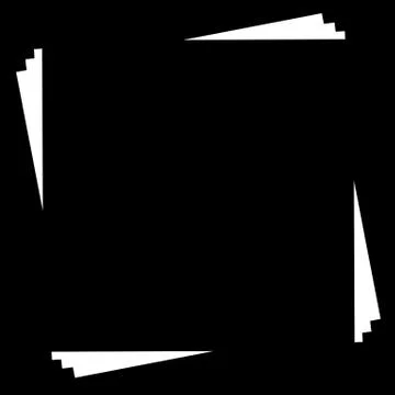 Square frame element with white space. Monochrome Stock-Illustration