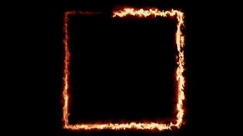 Square frame fire effect Stock Illustration
