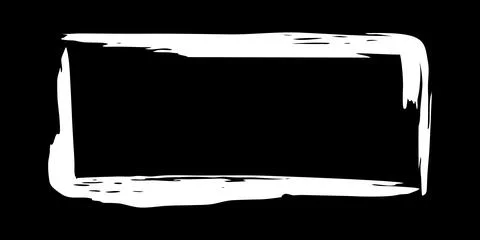 Square frame hand painted with white paint Stock Illustration