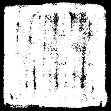 Square frame handwritten with chalk or brush stroke on black background. Illustrazione stock