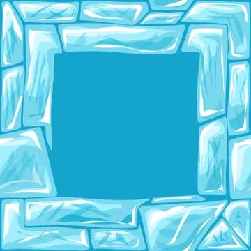 Square frame on Ice seamless pattern Stock Illustration