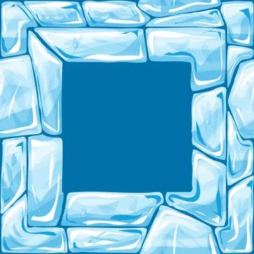 Square frame on Ice seamless pattern Illustrazione stock