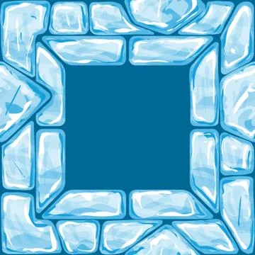 Square frame on Ice seamless pattern Stock Illustration