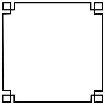 Square frame icon. Vintage frame sign. Square vintage frames symbol. flat s.. Stock Illustration