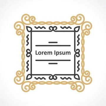Square frame Stock Illustration