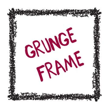 Square frame isolated on white background Stock Illustration