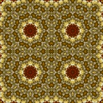 Square frame Large pattern of flowers in circular arrangement at wedding in 스톡 사진