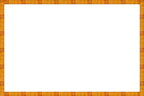 Square frame lined with orange ceramic tiles is isolated on white background. Stock-Fotos